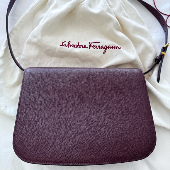 Salvatore Ferragamo Burgundy Crossbody Bag - Picture 7 of 9